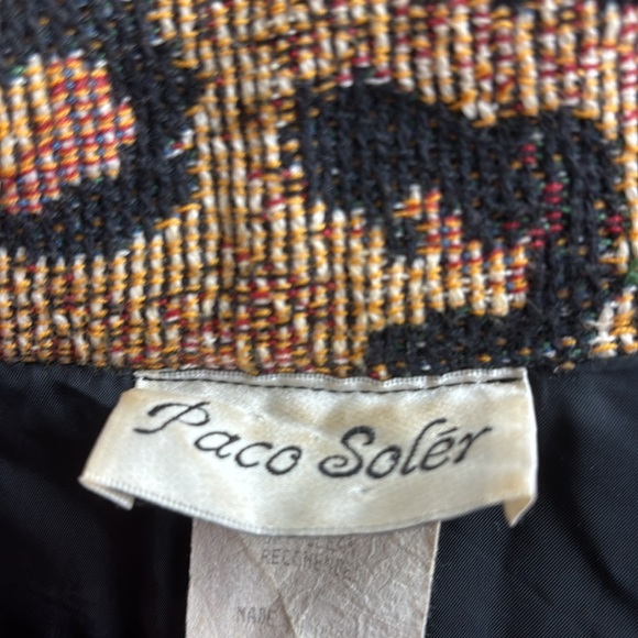 Vintage Paco Soler Tapestry Leopard Animal Print Jacket Size S/M - Picture 10 of 11